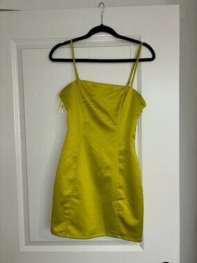Superdown Chartreuse Short Mini Dress